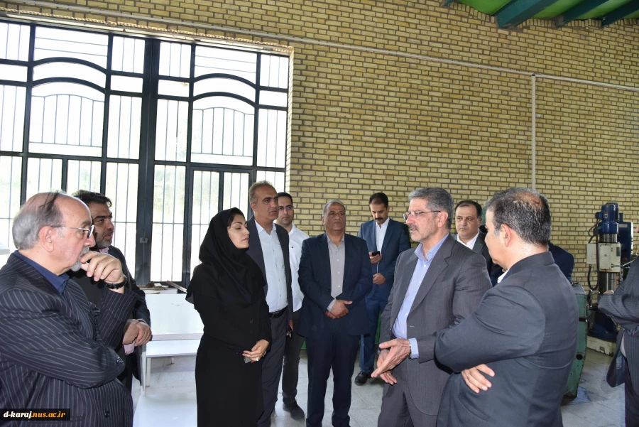 بازدید ریاست دانشگاه ملی مهارت، هیئت همراه و دکتر معظمی، عضو هیئت امنای دانشگاه از آموزشکده پسران گلپایگان 2