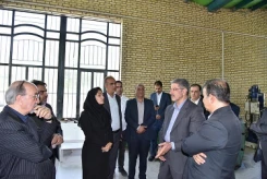 بازدید ریاست دانشگاه ملی مهارت، هیئت همراه و دکتر معظمی، عضو هیئت امنای دانشگاه از آموزشکده پسران گلپایگان